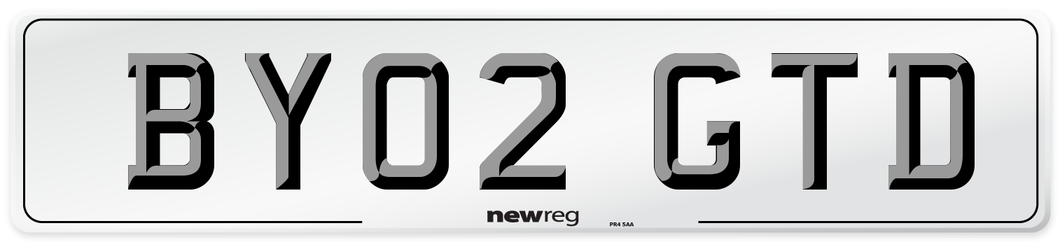 BY02 GTD Number Plate from New Reg